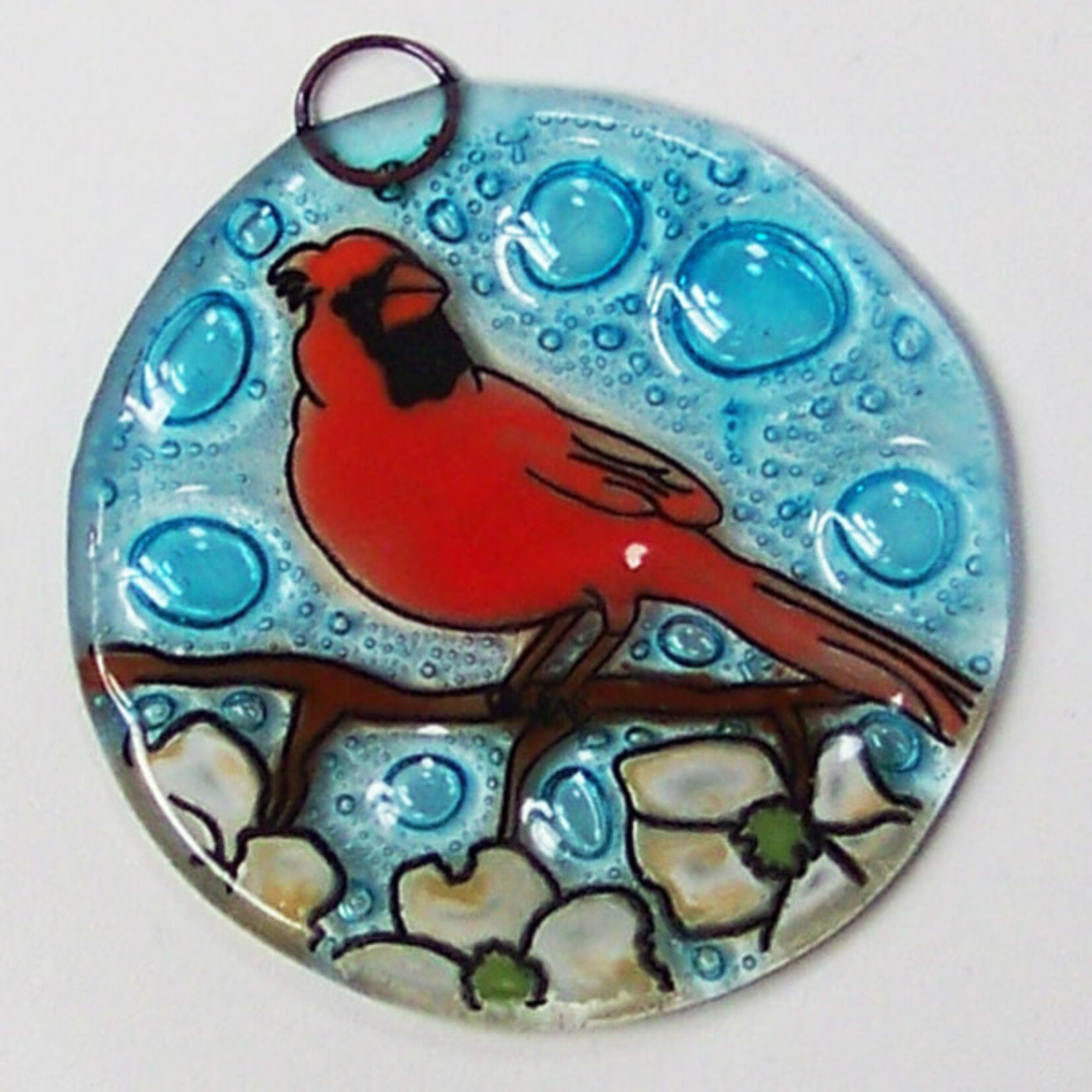 PamPeana Cardinal On Dog Wood Tree Ornament