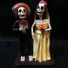 Inter-American Trading Day of the Dead Wedding Couple Calaca