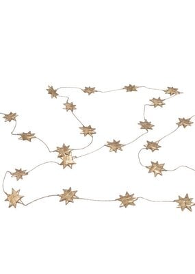 Ten Thousand Villages Gold Star Palm Leaf Holiday Garland