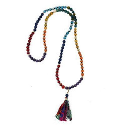 World Finds Kantha Chakra Tassel Necklace