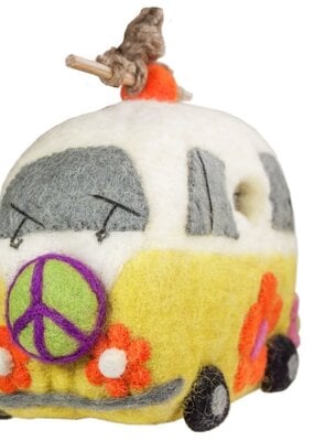 DZI Handmade Magic Bus Wool Felt Birdhouse