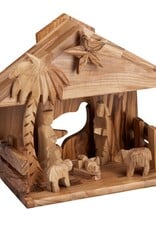 Ten Thousand Villages Music Box Olive Wood Nativity