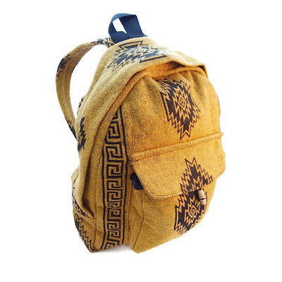 Ganesh Himal Small Cotton Block Print Backpack