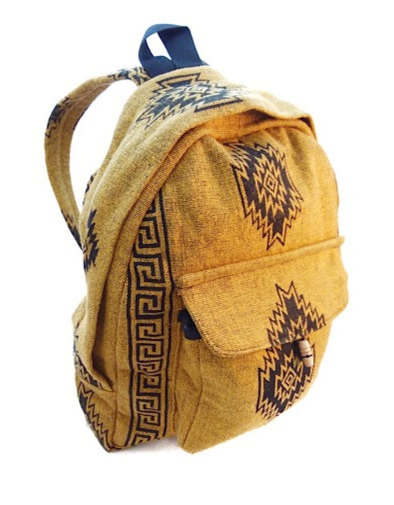 Ganesh Himal Small Cotton Block Print Backpack