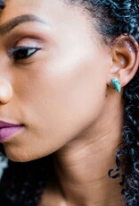 Lucia's Imports Assorted Jade Sterling Post Earrings