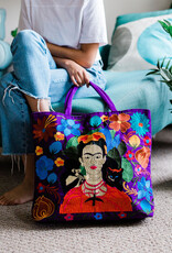 Lucia's Imports Frida Embroidered Tote Bag