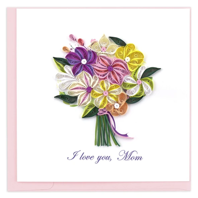 Quilling Card Love You Mom Bouquet Quilled Card