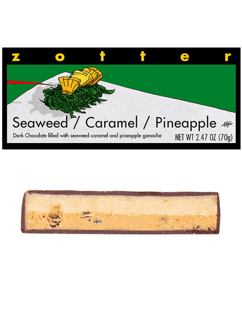 Zotter Chocolate Seaweed Caramel Pineapple Hand-Scooped Chocolate