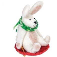 DZI Handmade Sledding Flopsy Rabbit Ornament