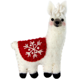 DZI Handmade Snowflake Llama Ornament