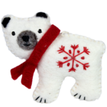 DZI Handmade Snowflake Polar Bear Ornament