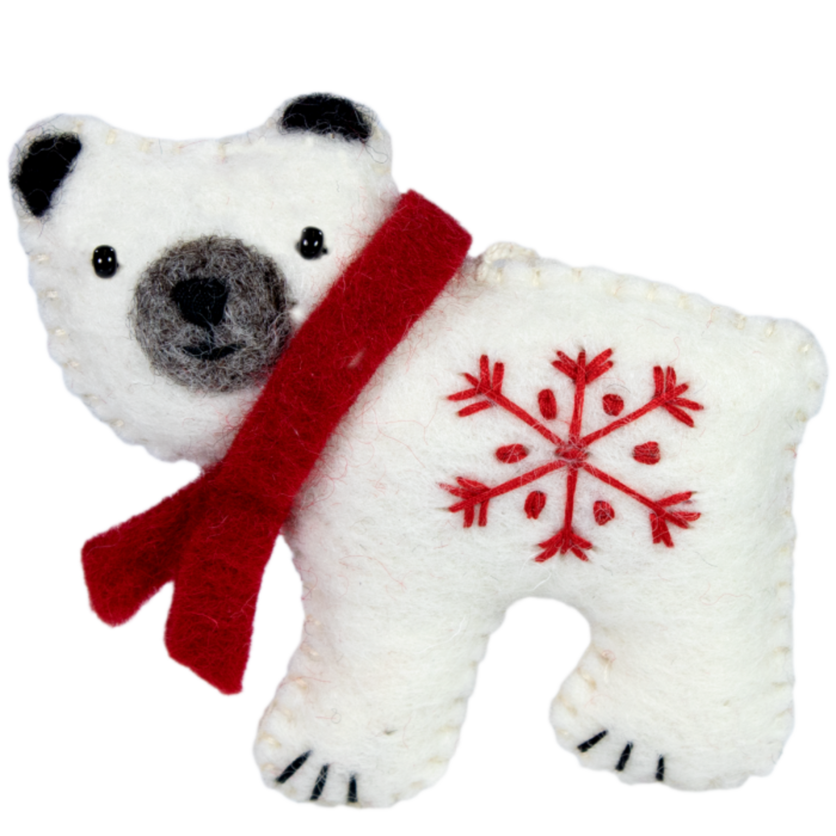 DZI Handmade Snowflake Polar Bear Ornament