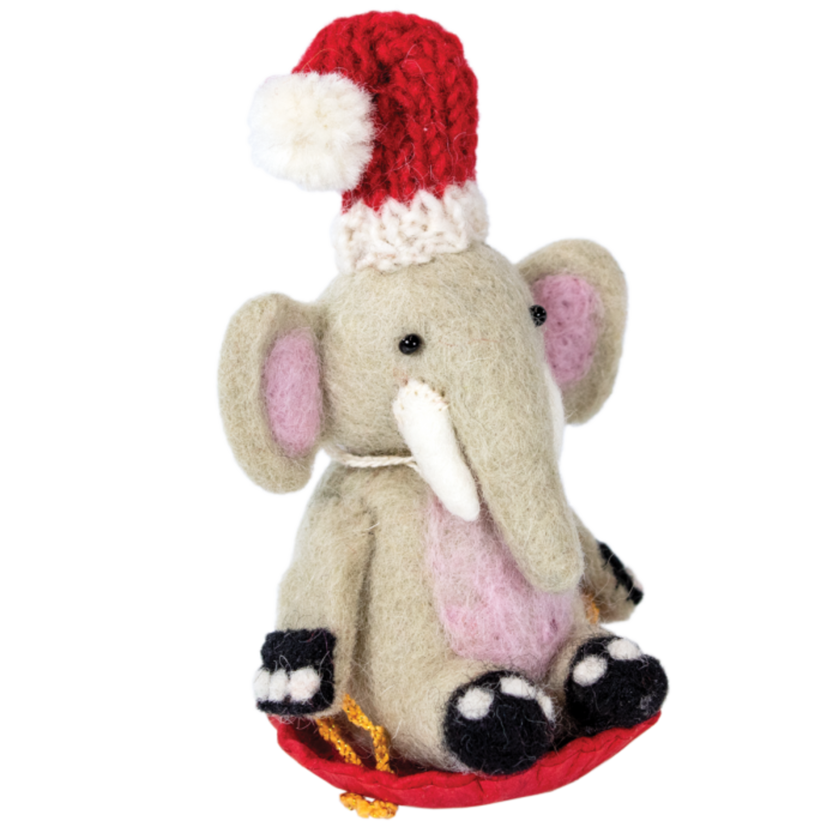 DZI Handmade Sledding Elephant Ornament