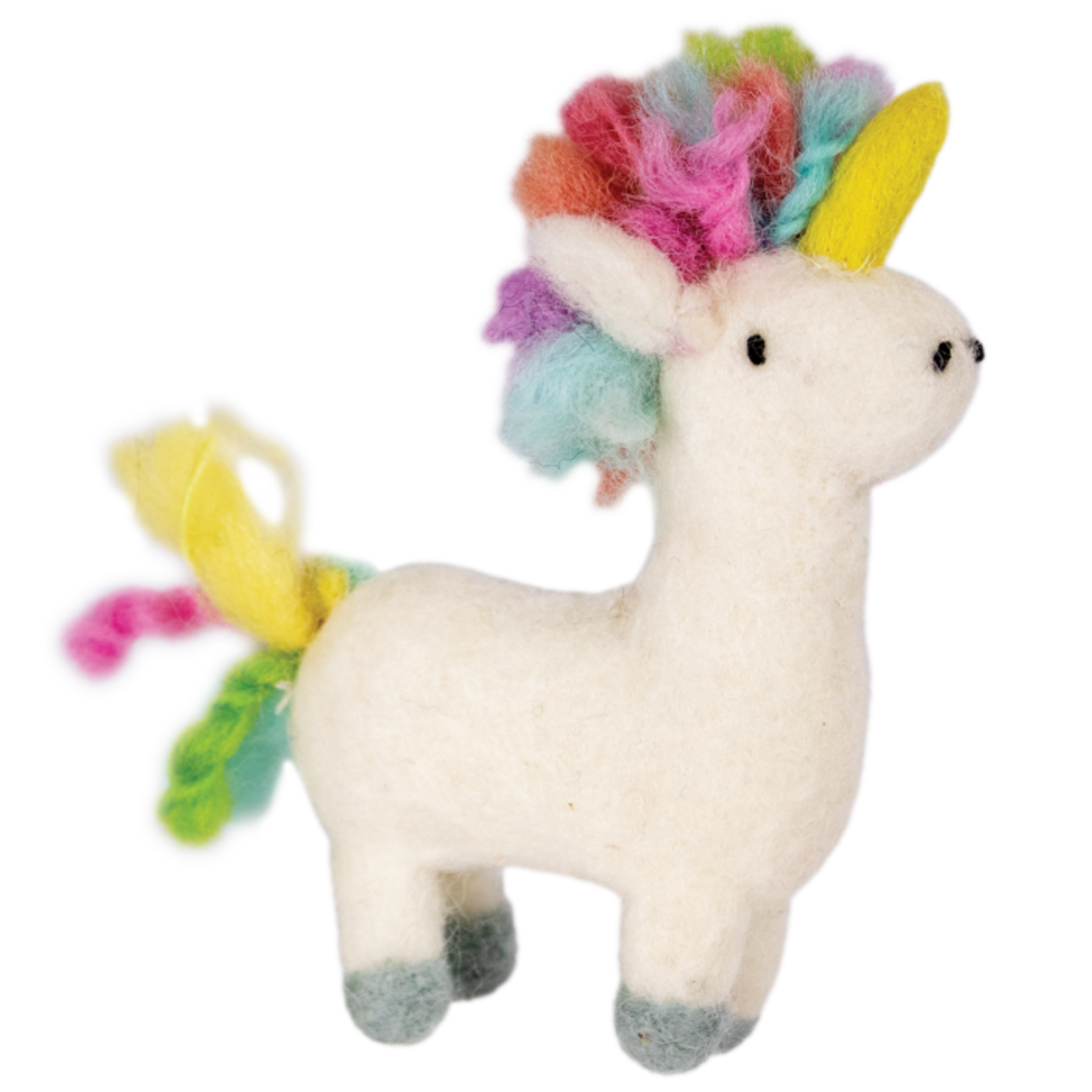DZI Handmade Rainbow Unicorn Ornament