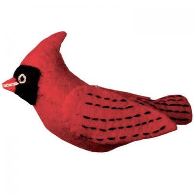 DZI Handmade Wild Woolie Cardinal Ornament