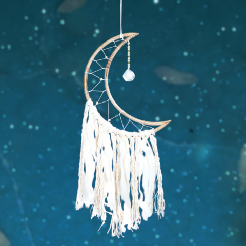 cresent moon dream catcher