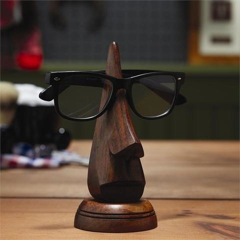 Wooden Nose Eyeglass Holder