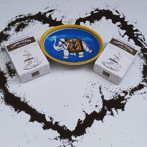 coffee beans in the shape of a heart