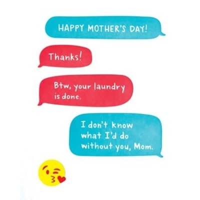 Good Paper Mother's Day Text Card