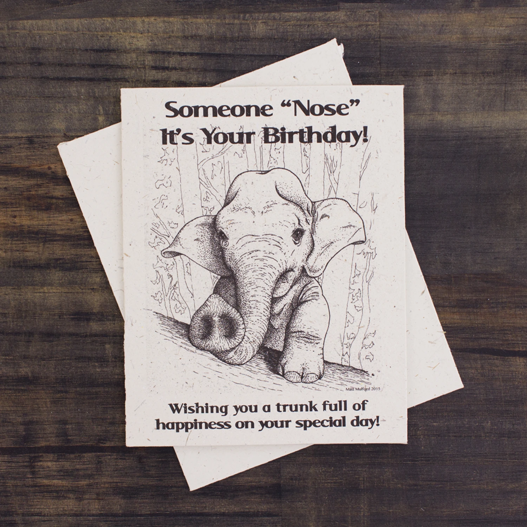 Baby Elephant Birthday Card Global Gifts