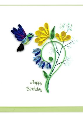 Quilling Card Hummingbird Quilled Birthday Card