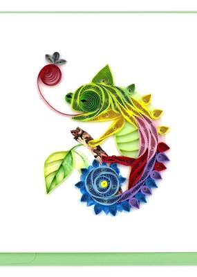 Quilling Card Chameleon Quilled Card