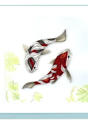 Quilling Card Two Koi Fish Quilled Card