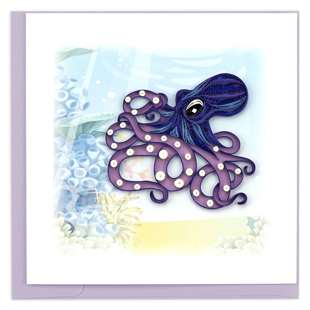 Quilling Card Octopus Quilled Card