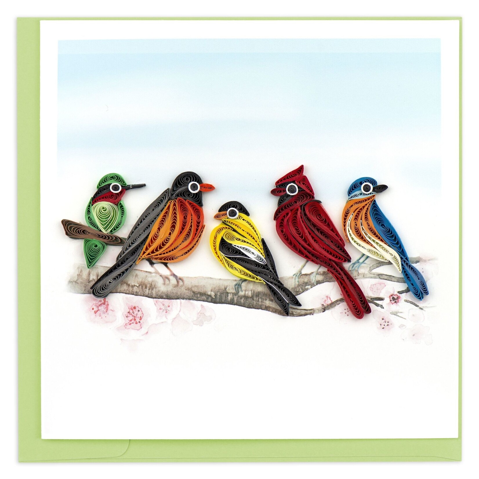Quilling Card Songbirds Quilled Card