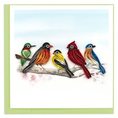 Quilling Card Songbirds Quilled Card