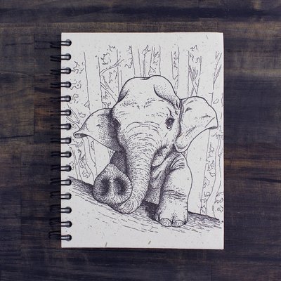 Mr Ellie Pooh Large Elephant Baby Sketch Journal