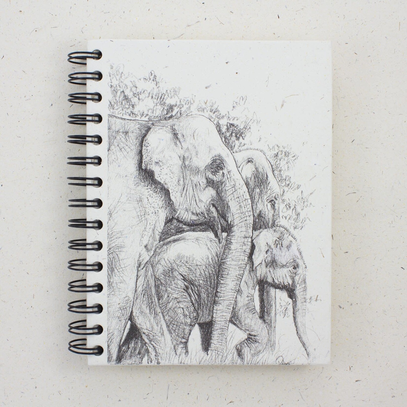 Minga Imports Large Elephant Family Sketch Journal