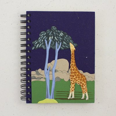 Mr Ellie Pooh Large Giraffe Dark Blue Journal