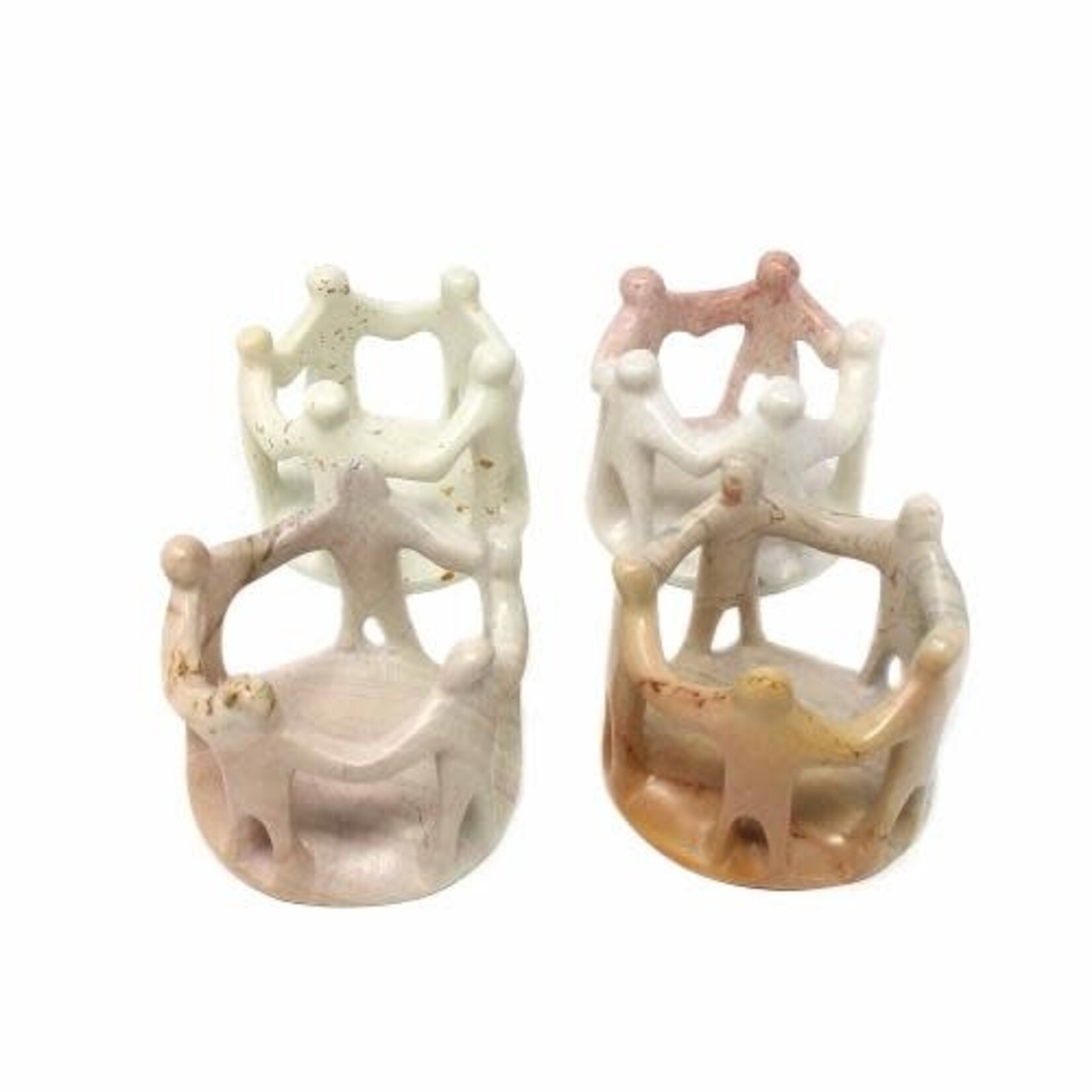 Global Crafts Soapstone: Circle of Friends, Natural