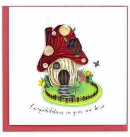 Quilling Card Toadstool Home Congrats Quilled Card