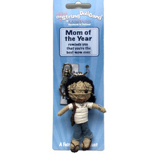 Kamibashi Mom of the Year White String Doll Keychain
