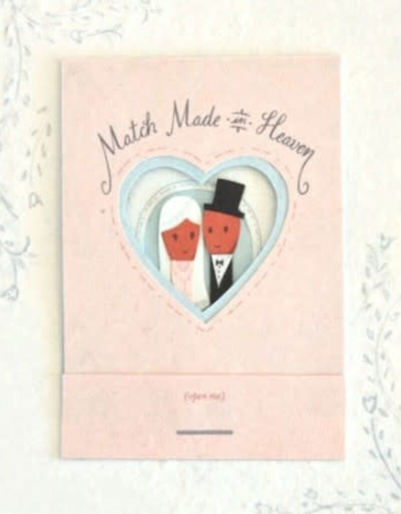 Good Paper Match Made in Heaven Wedding Card