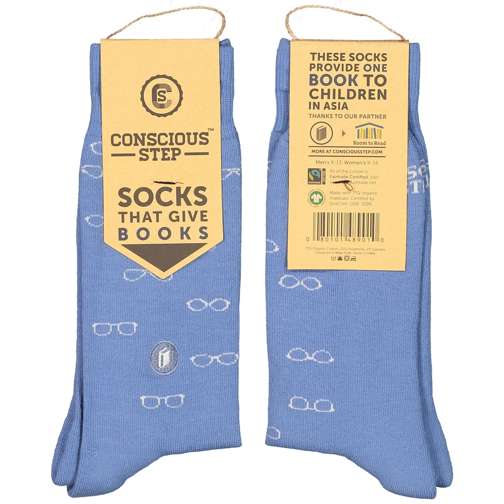 Conscious Step Socks that Give Books: Glasses