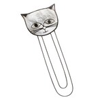 Ten Thousand Villages Cat Face Capiz Shell Bookmark