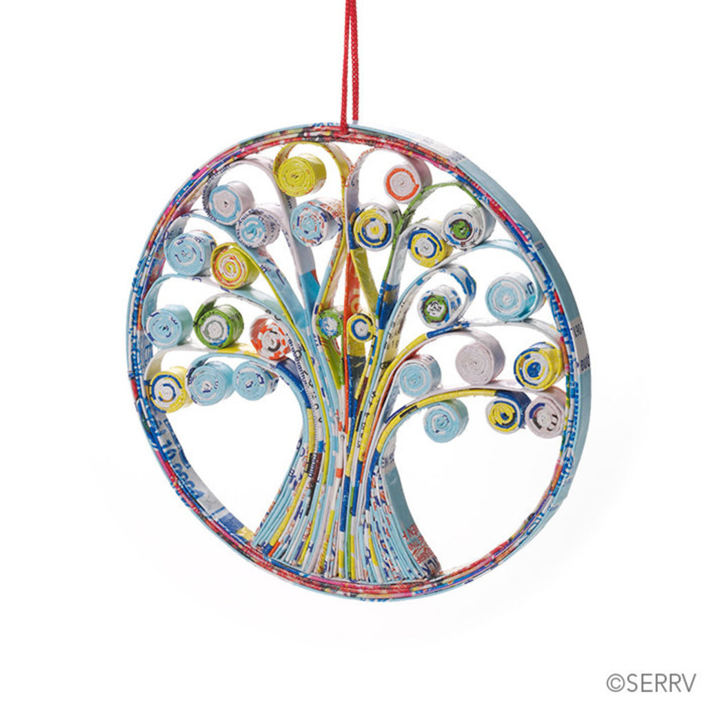 Serrv Recycled Paper Tree of Life Ornament