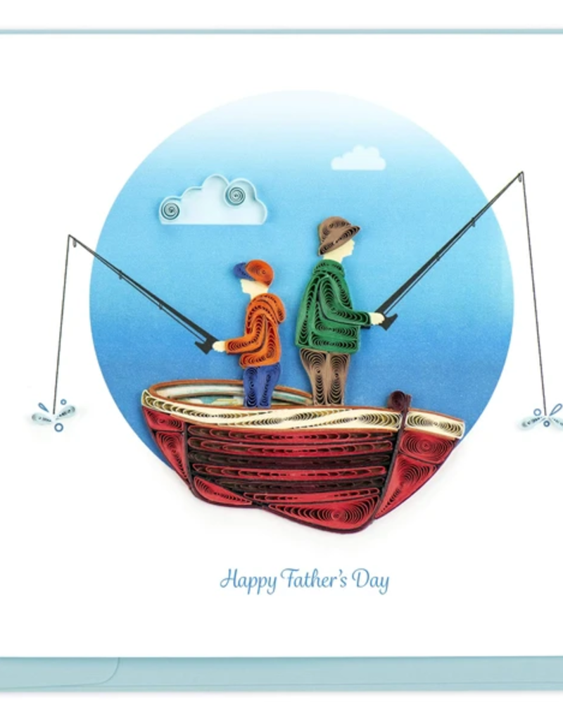 Quilling Card Father's Day Fishing Quilled Card