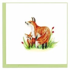Quilling Card Fox & Cub Quilled Card
