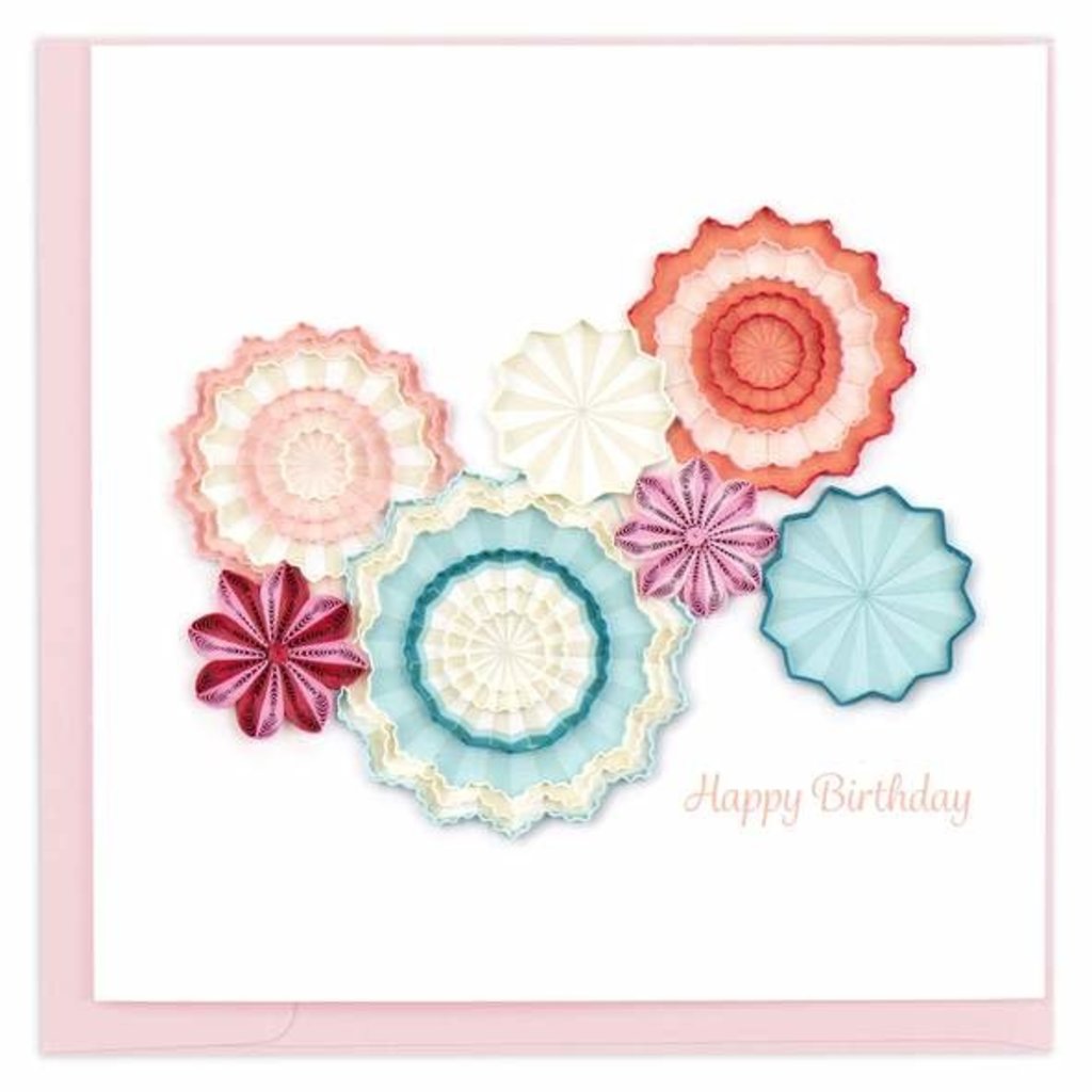 Quilling Card Birthday Paper Fans Quilled Card