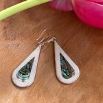 Global Crafts Teardrop Abalone & Mother of Pearl Earrings