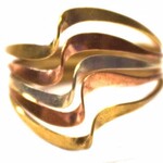 Unique Batik Tri-Color Metal Bonita Ring