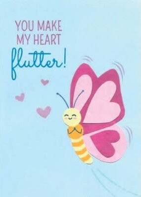 Good Paper You Make My Heart Flutter Love Card