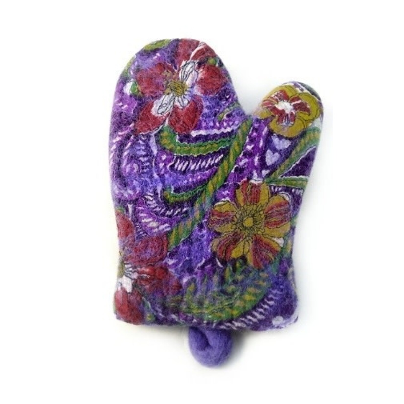 Ganesh Himal Infused Cotton & Felted Wool Oven Mitt