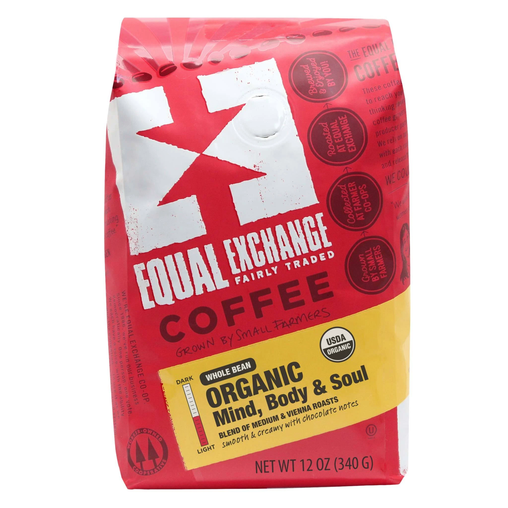Equal Exchange Mind, Body, Soul Whole Bean Coffee