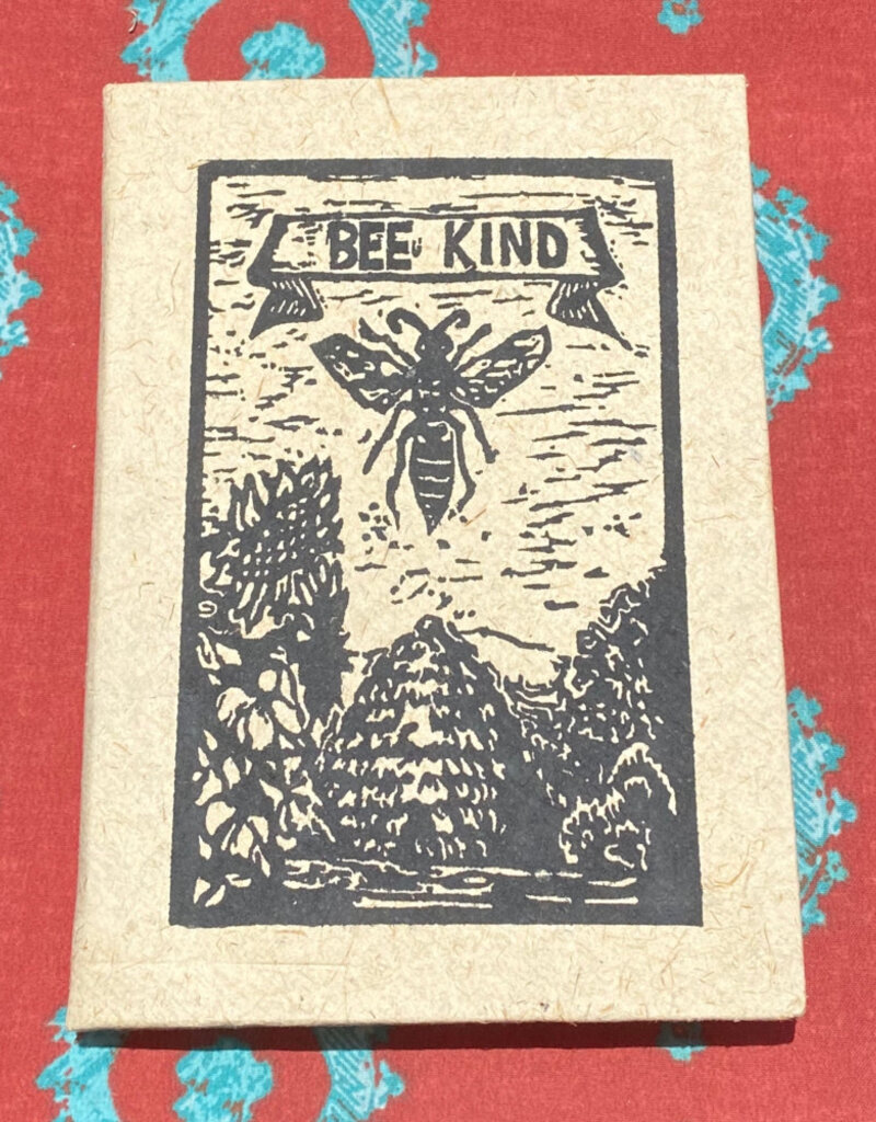 Creation Hive Bee Kind Block Print Journal