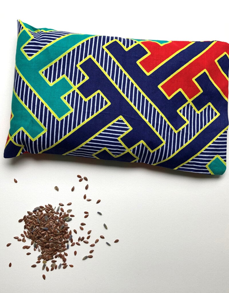 Creation Hive Kitenge Flaxseed Pillow with Lavender